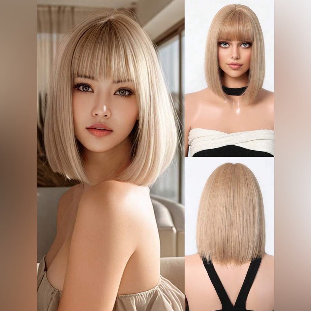 NEW Blonde Bob Hair Wig - Picture 1 of 6